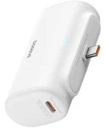 Baseus (20W) Power Delivery Mini Powerbank met USB-C Connector 5.000 mAh Wit