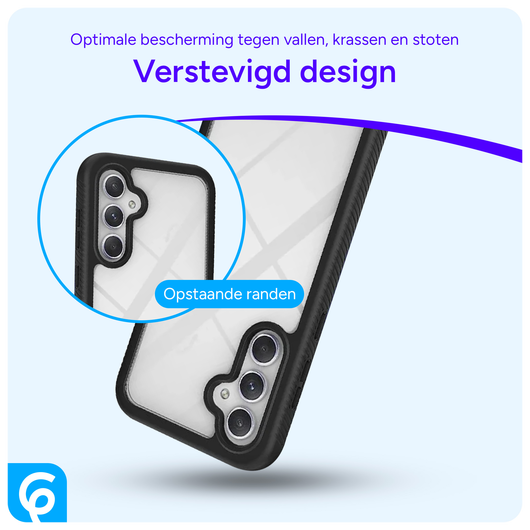 Samsung Galaxy A55 Hoesje Full Protect 360° Cover Hybride Blauw afbeelding 4