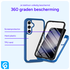 Samsung Galaxy A55 Hoesje Full Protect 360° Cover Hybride Blauw afbeelding 2