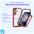 Samsung Galaxy A55 Hoesje Full Protect 360° Cover Hybride Rood afbeelding 2