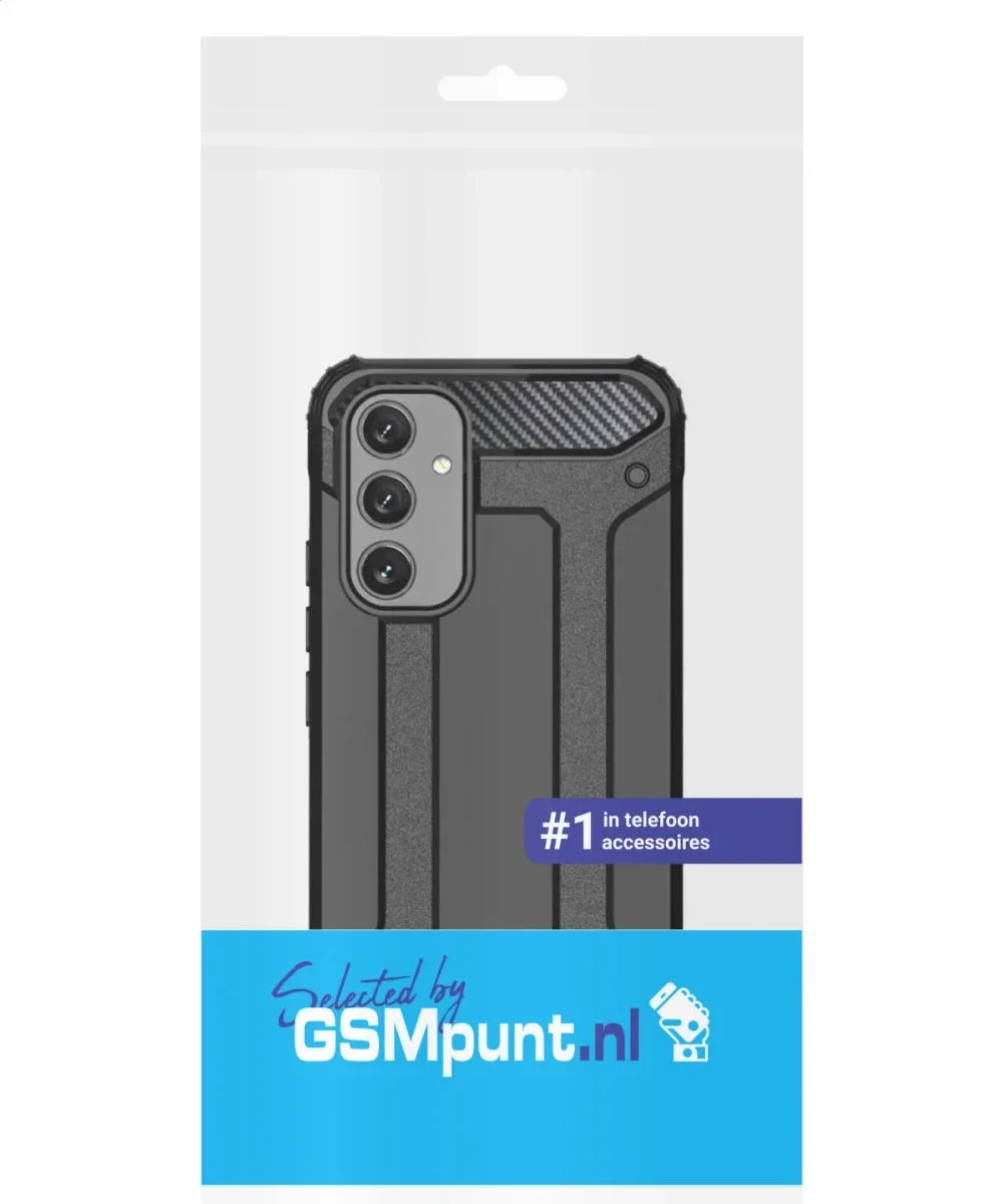 Samsung Galaxy A35 Hoesje Shock Proof Hybride Back Cover Blauw afbeelding 9