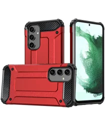 Samsung Galaxy A35 Hoesje Shock Proof Hybride Back Cover Rood