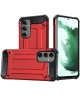 Samsung Galaxy A35 Hoesje Shock Proof Hybride Back Cover Rood