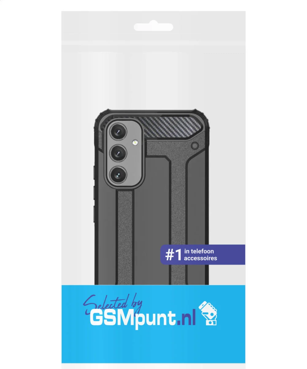 Samsung Galaxy A55 Hoesje Shock Proof Hybride Back Cover Zwart afbeelding 9