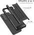 Samsung Galaxy A55 Hoesje Shock Proof Hybride Back Cover Zwart afbeelding 5