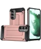 Samsung Galaxy A55 Hoesje Shock Proof Hybride Back Cover Roze