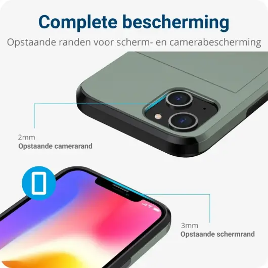 Samsung Galaxy A55 Hoesje met Slider Kaarthouder Back Cover Groen afbeelding 5