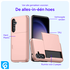 Samsung Galaxy A55 Hoesje met Slider Kaarthouder Back Cover Roze afbeelding 4