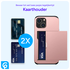 Samsung Galaxy A55 Hoesje met Slider Kaarthouder Back Cover Roze afbeelding 9