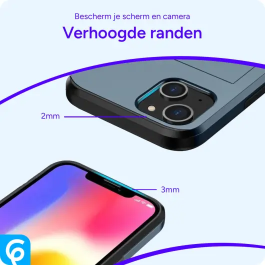 Samsung Galaxy A55 Hoesje met Slider Kaarthouder Back Cover Blauw afbeelding 6