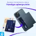 Samsung Galaxy A55 Hoesje met Slider Kaarthouder Back Cover Blauw afbeelding 5
