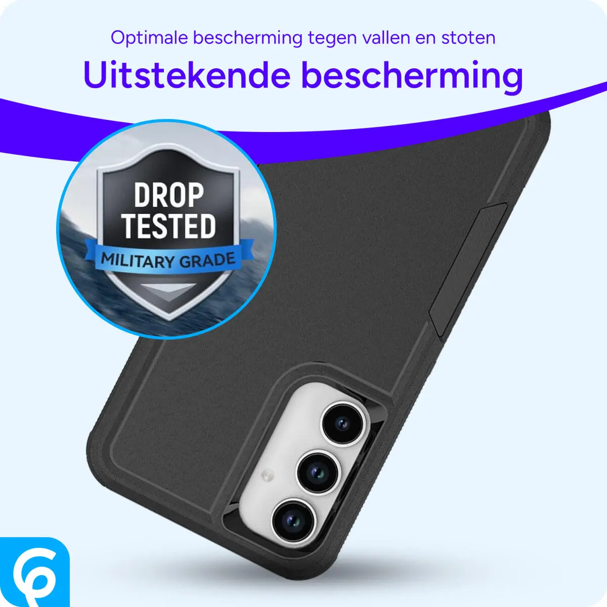 Samsung Galaxy A35 Hoesje Schokbestendige Hardcase Back Cover Zwart afbeelding 2