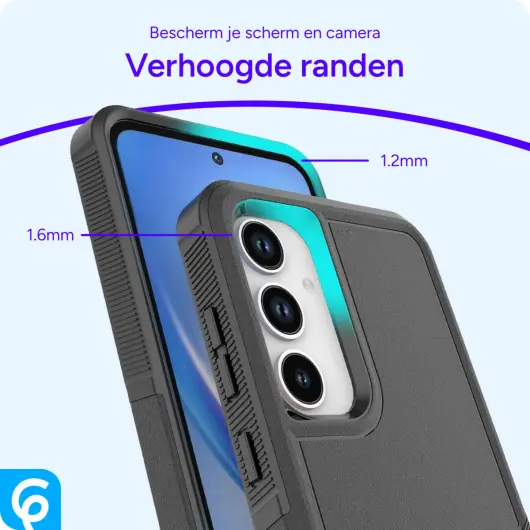Samsung Galaxy A35 Hoesje Schokbestendige Hardcase Back Cover Zwart afbeelding 3