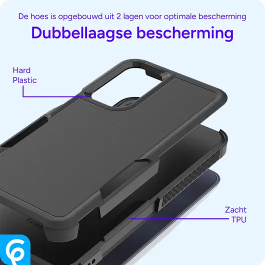 Samsung Galaxy A35 Hoesje Schokbestendige Hardcase Back Cover Zwart afbeelding 4