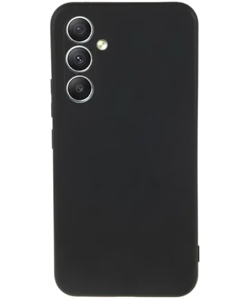 Samsung Galaxy A35 Hoesje met Camera Bescherming Dun TPU Zwart Hoesjes