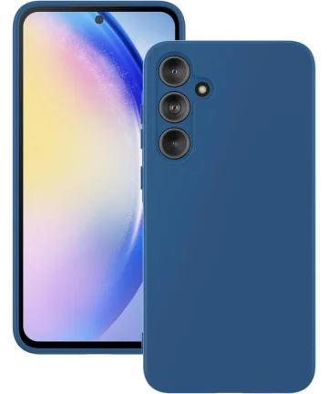 Samsung Galaxy A35 Hoesje met Camera Bescherming Dun TPU Blauw Hoesjes