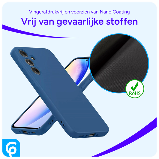 Samsung Galaxy A55 Hoesje met Camera Bescherming Dun TPU Blauw afbeelding 4