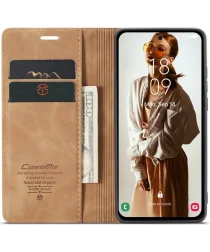 CaseMe 013 Samsung Galaxy A55 Hoesje Book Case met Standaard Bruin
