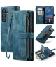 CaseMe C30 Samsung Galaxy A55 Hoesje Pasjeshouder Book Case Blauw