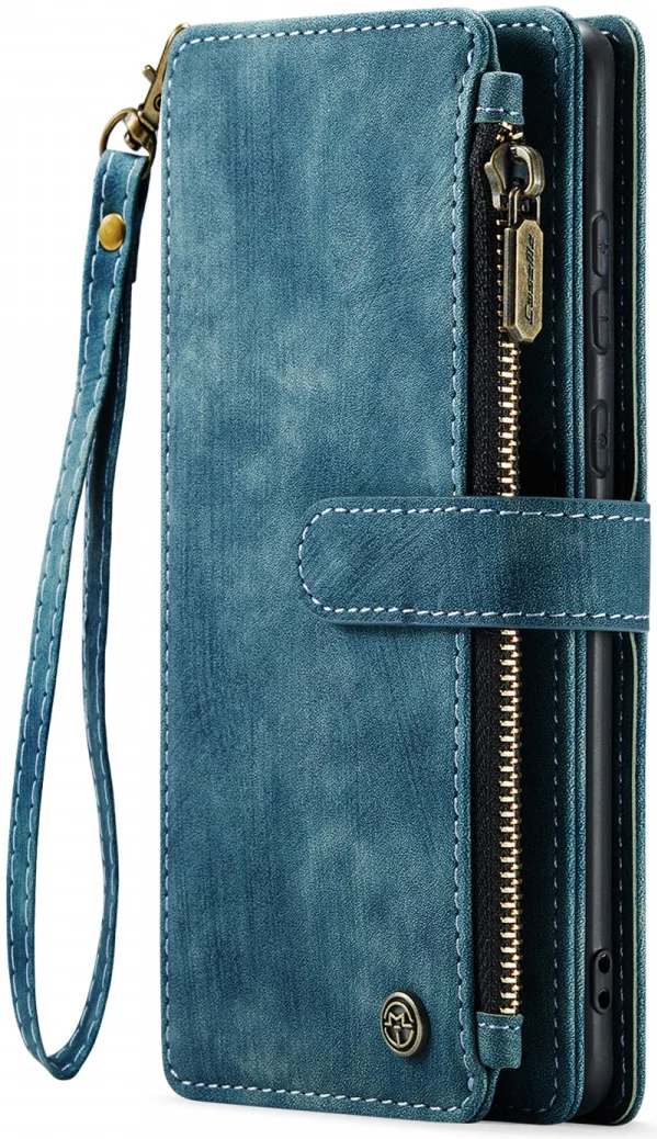 CaseMe C30 Samsung Galaxy A55 Hoesje Pasjeshouder Book Case Blauw afbeelding 1
