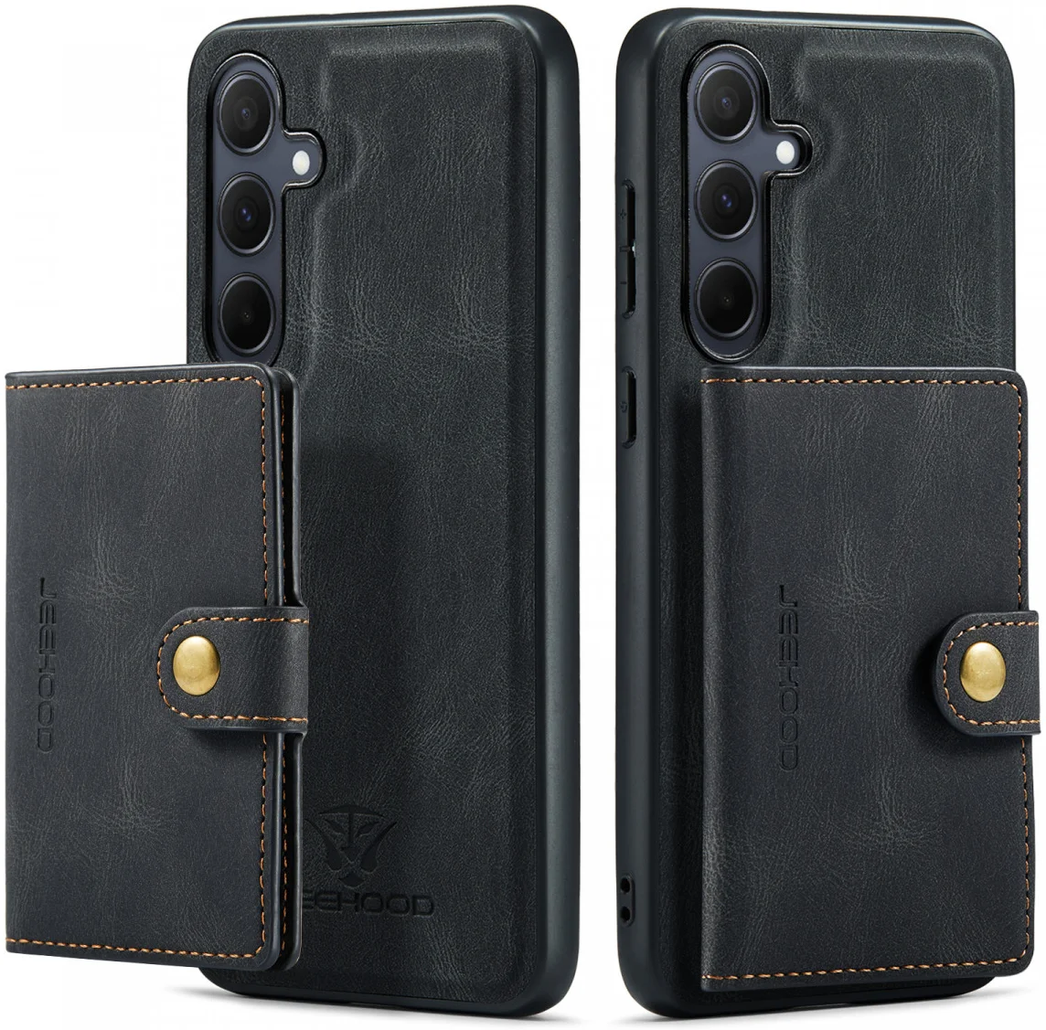 CaseMe JH-01 Samsung Galaxy A35 Hoesje Magnetische Kaarthouder Zwart afbeelding 14