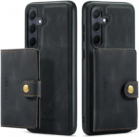 CaseMe JH-01 Samsung Galaxy A35 Hoesje Magnetische Kaarthouder Zwart afbeelding 14