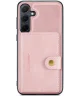 CaseMe JH-01 Samsung Galaxy A35 Hoesje Magnetische Kaarthouder Roze