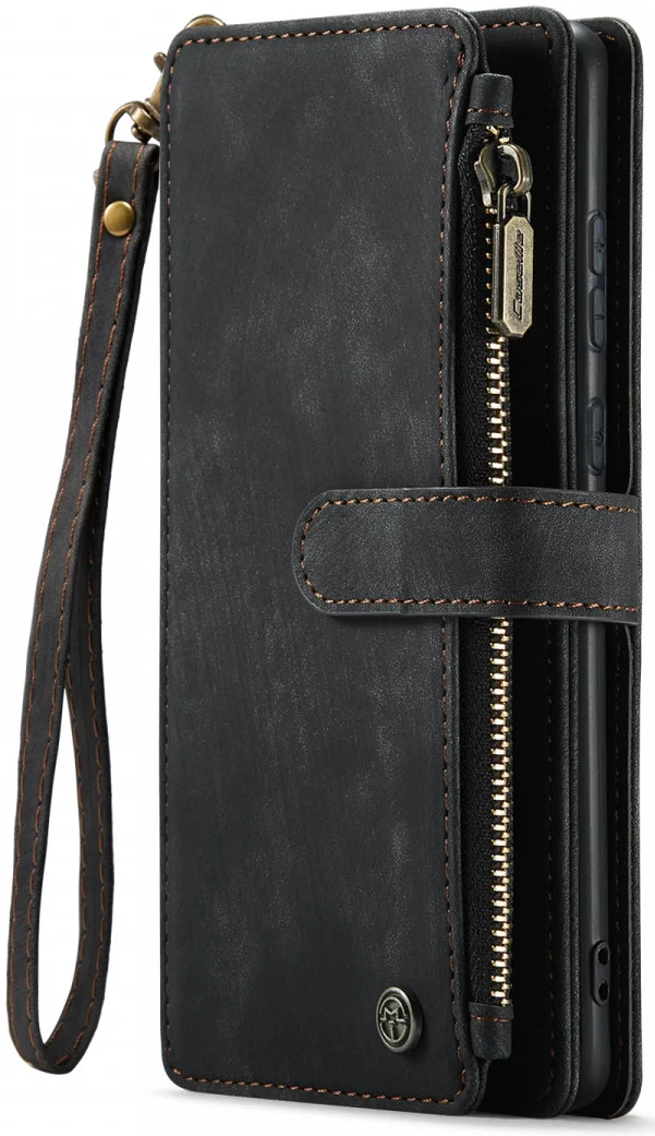 CaseMe C30 Samsung Galaxy A35 Hoesje Pasjeshouder Book Case Zwart afbeelding 1