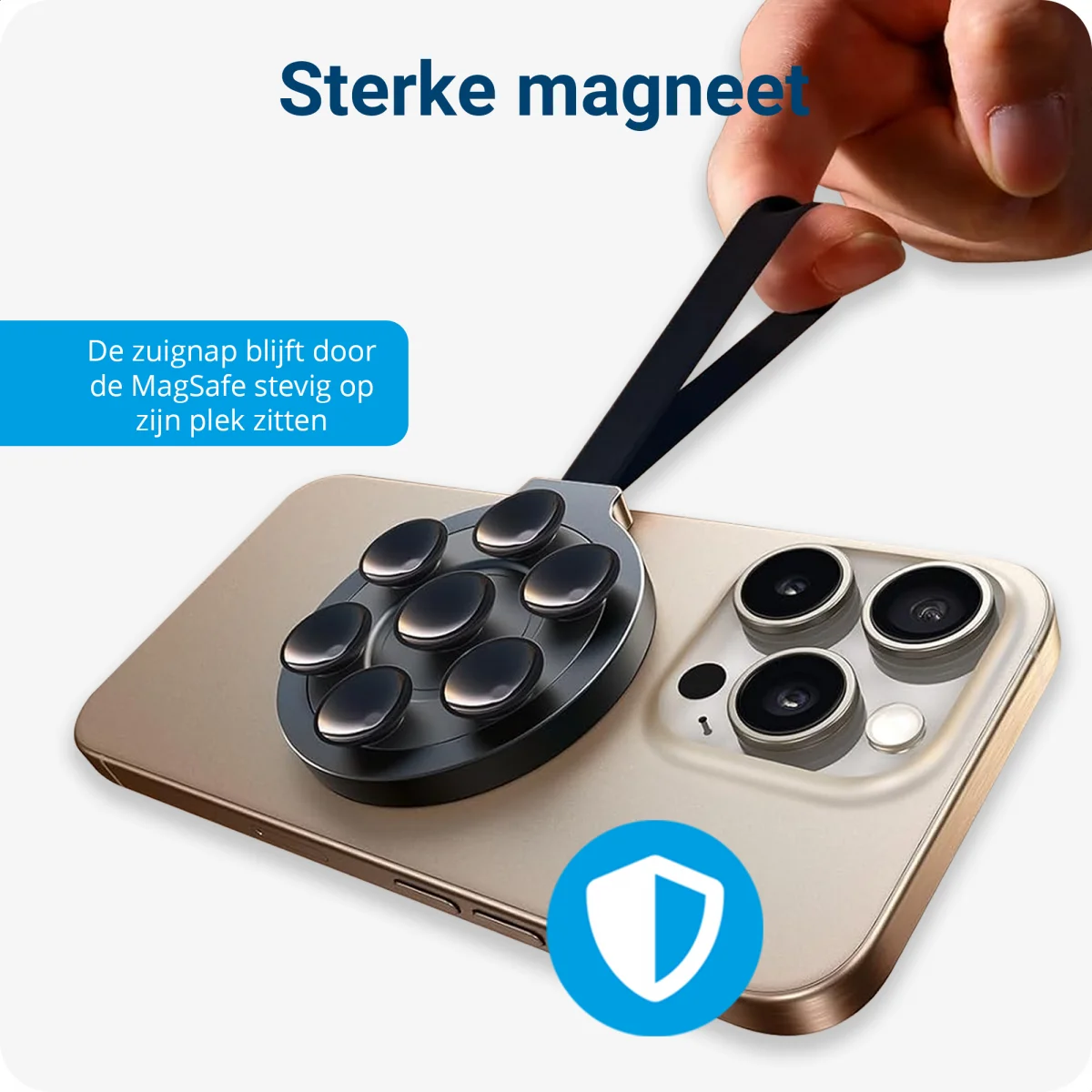 SBG MagSafe Zelfklevende Zuignap Telefoonhouder Zwart afbeelding 4