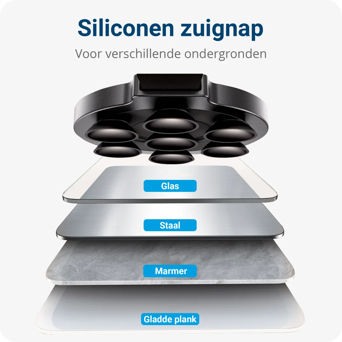 SBG MagSafe Zelfklevende Zuignap Telefoonhouder Zwart afbeelding 3