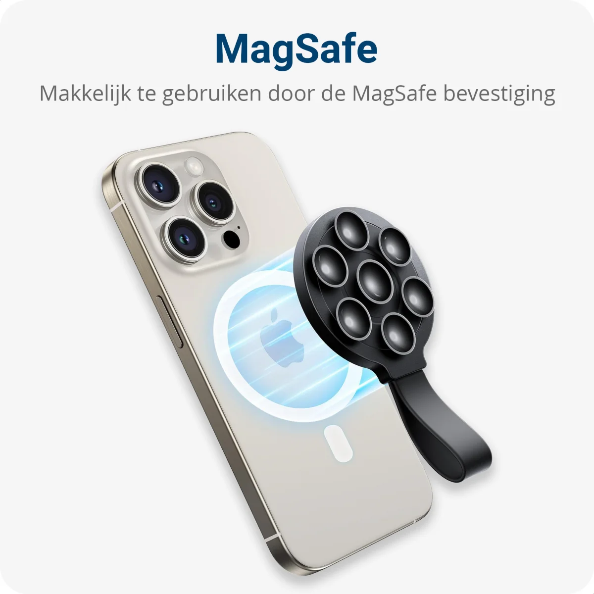 SBG MagSafe Zelfklevende Zuignap Telefoonhouder Zwart afbeelding 2