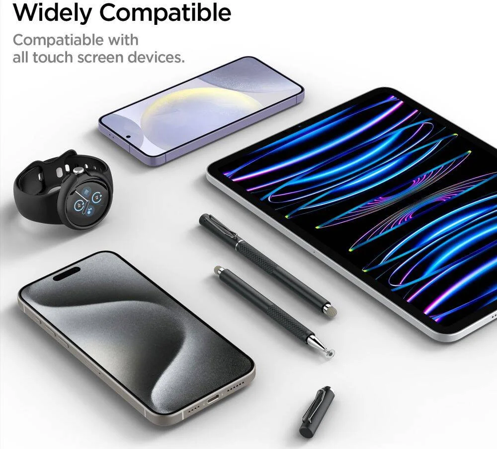 Spigen - Universele Stylus Pen Voor Tablets en Telefoons - Zwart afbeelding 3