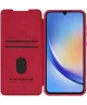 Nillkin Qin Pro Samsung Galaxy A55 Hoesje Book Case met Camera Slider Rood