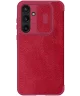 Nillkin Qin Pro Samsung Galaxy A55 Hoesje Book Case met Camera Slider Rood