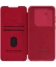 Nillkin Qin Pro Samsung Galaxy A55 Hoesje Book Case met Camera Slider Rood