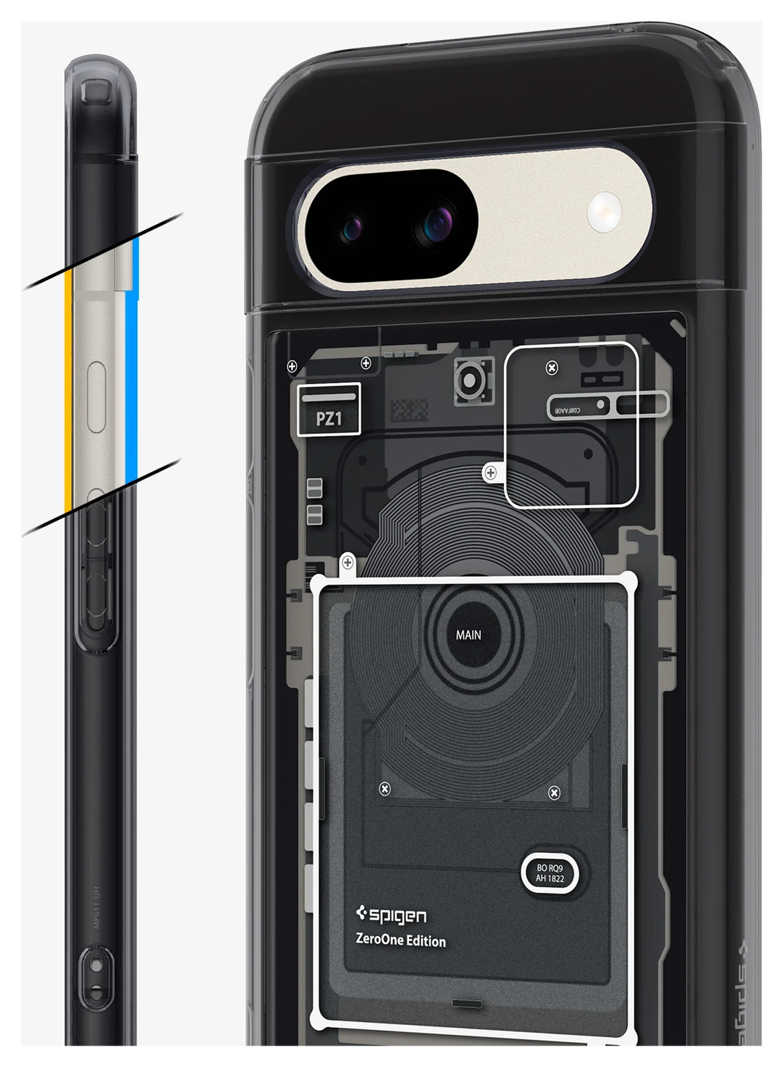Spigen Ultra Hybrid Google Pixel 8a Hoesje Back Cover Zero One Zwart afbeelding 10