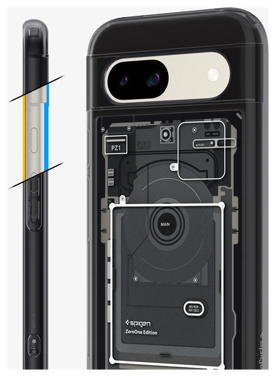 Spigen Ultra Hybrid Google Pixel 8a Hoesje Back Cover Zero One Zwart afbeelding 10