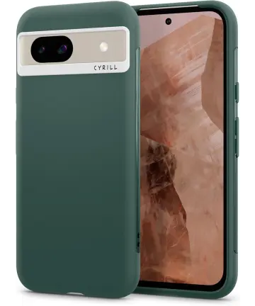 Spigen Cyrill Ultra Color Google Pixel 8a Hoesje Back Cover Camo Groen Hoesjes