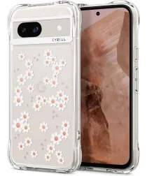 Spigen Cyrill Cecile Google Pixel 8a Hoesje Back Cover White Daisy