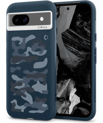 Spigen Cyrill Ultra Color Google Pixel 8a Hoesje Back Cover Camo Blauw Hoesjes