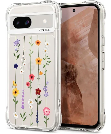 Spigen Cyrill Cecile Google Pixel 8a Hoesje Back Cover Flower Garden Hoesjes