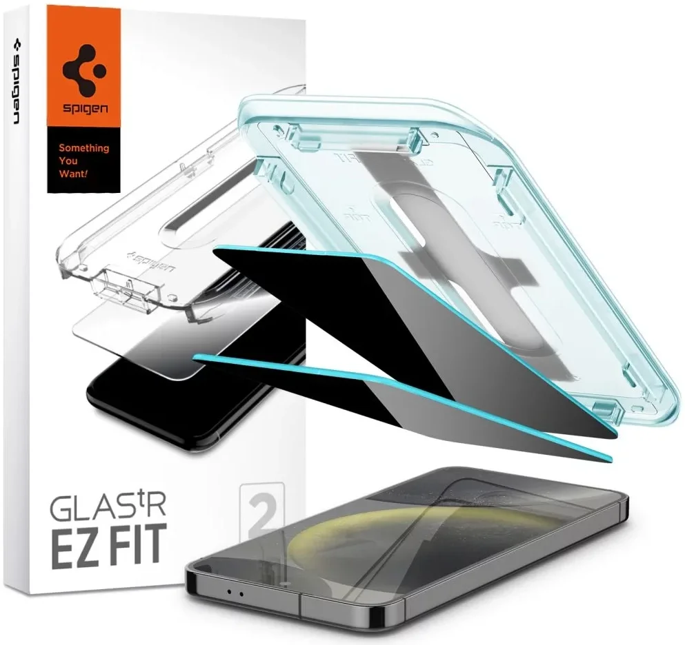 Spigen EZ Fit GLAS.tR Samsung Galaxy S24 Privacy Glass 2-Pack afbeelding 1