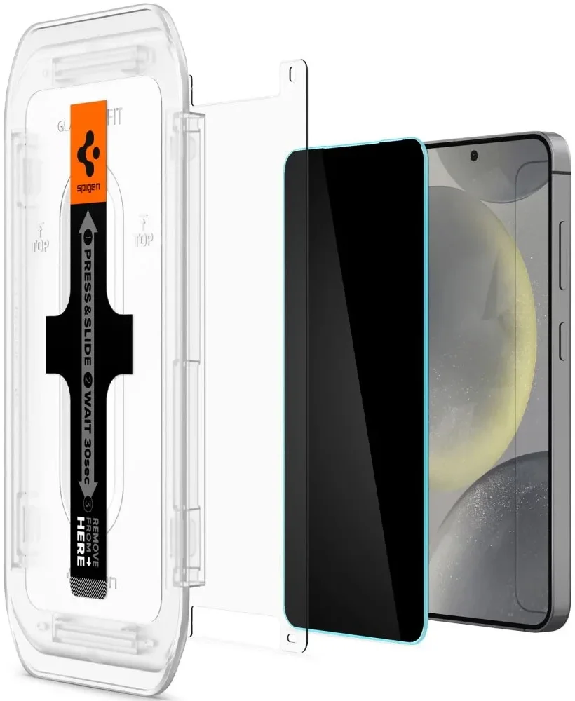 Spigen EZ Fit GLAS.tR Samsung Galaxy S24 Privacy Glass 2-Pack afbeelding 2
