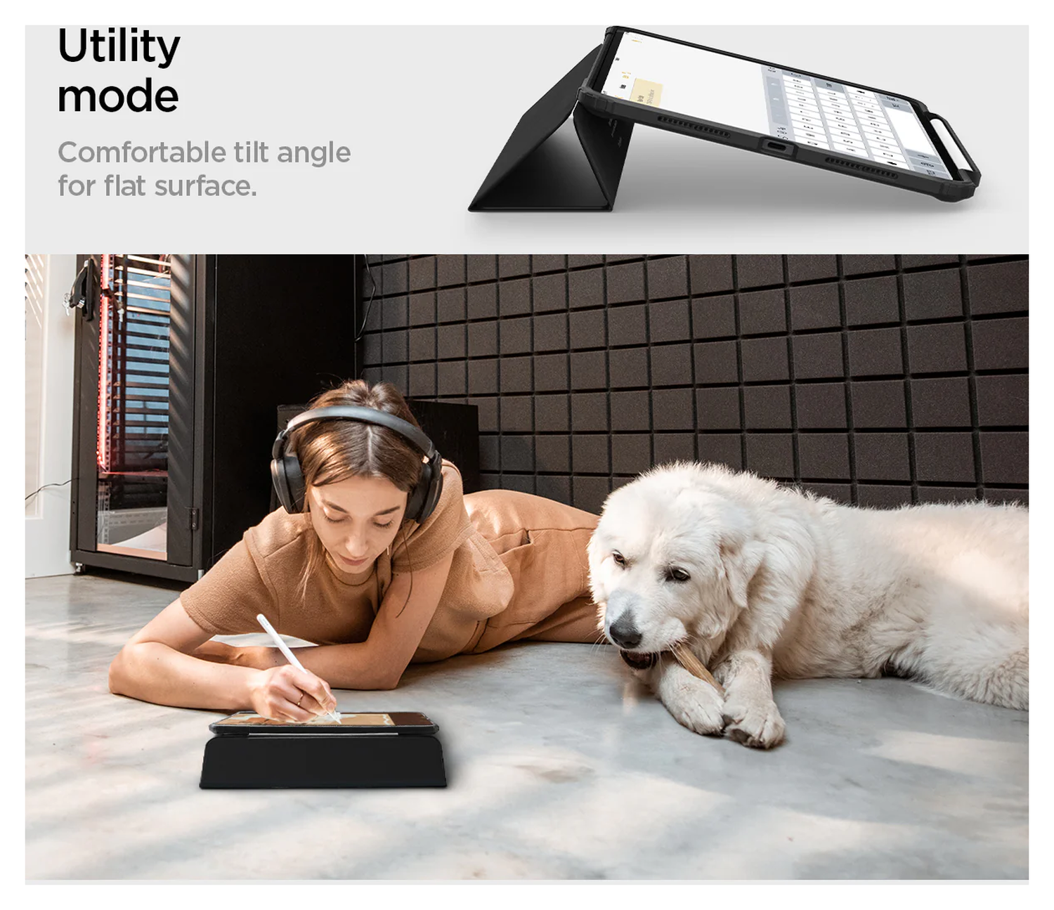 Spigen Ultra Hybrid Pro iPad Pro 13 (2024/2025) Hoes Book Case Zwart afbeelding 5