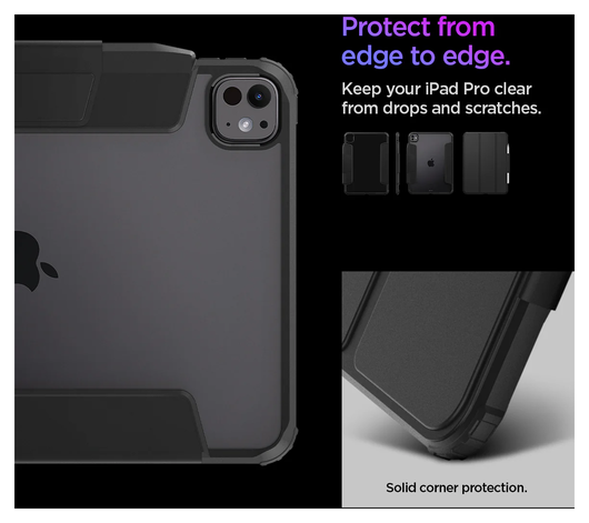 Spigen Ultra Hybrid Pro iPad Pro 13 (2024/2025) Hoes Book Case Zwart afbeelding 2