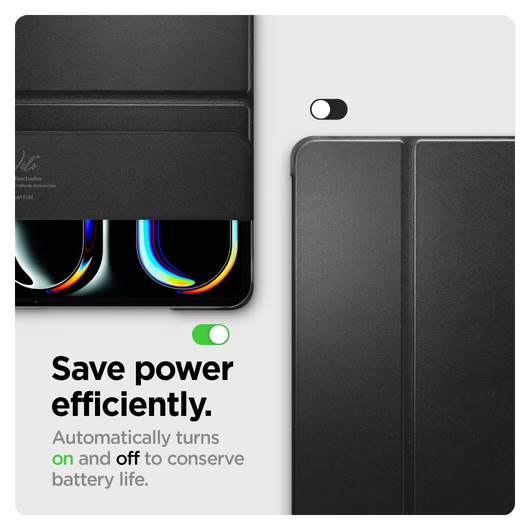 Spigen Smart Fold Apple iPad Pro 13 (2024) Hoes Book Case Tri-Fold Zwart afbeelding 8