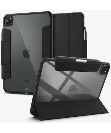 Spigen Ultra Hybrid Pro Apple iPad Pro 11 (2024) Hoesje Back Cover Zwart Hoesjes