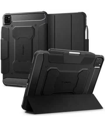 Spigen Rugged Armor Pro Apple iPad Pro 11 (2024) Hoes Zwart Hoesjes