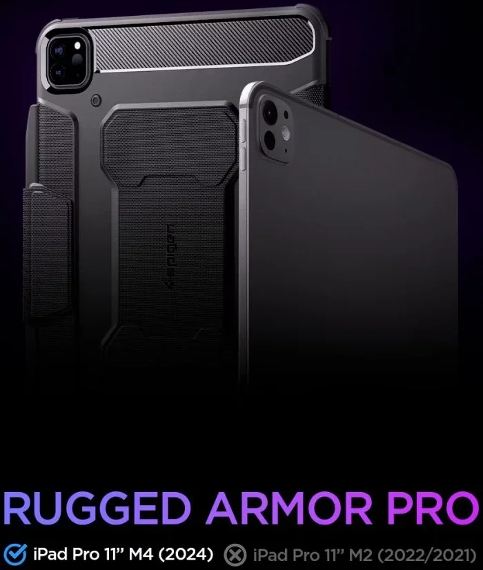 Spigen Rugged Armor Pro Apple iPad Pro 11 (2024) Hoes Zwart afbeelding 5