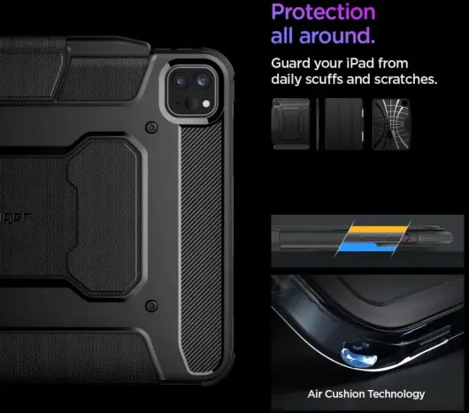 Spigen Rugged Armor Pro Apple iPad Pro 11 (2024) Hoes Zwart afbeelding 3